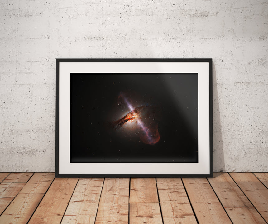 "HUBBLE" - Framed Space Print - 40cm x 50cm product_description Retro Space Junk.