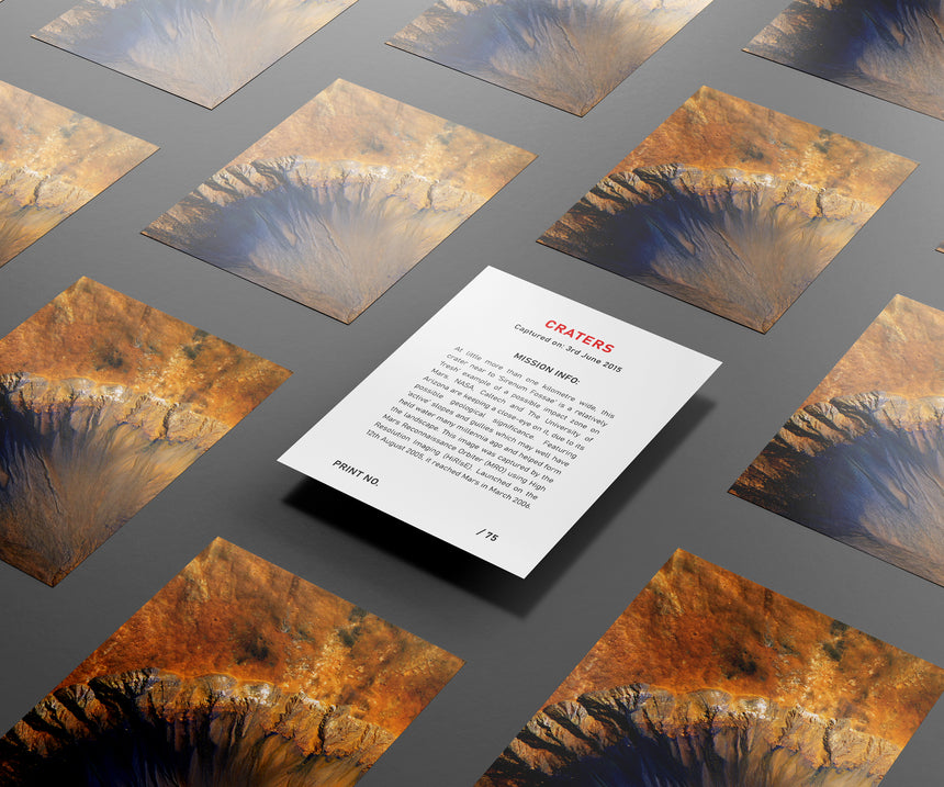 "CRATERS" - Framed Space Print - 40cm x 50cm product_description Retro Space Junk.
