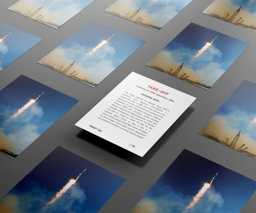 "TAKE-OFF" - Framed Space Print - 40cm x 50cm